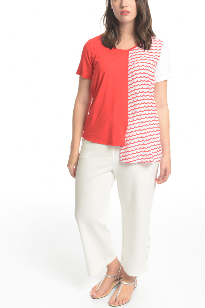 Pantalone cropped in jersey Intrend Pantalone cropped in jersey Intrend