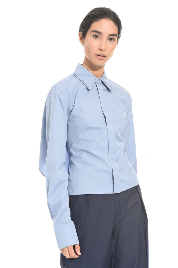 Poplin top with insert Intrend Poplin top with insert Intrend