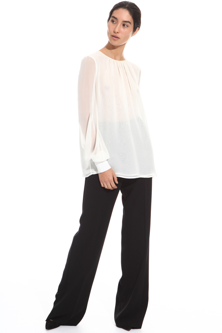 Blusa in gerogette di seta Intrend Blusa in gerogette di seta Intrend