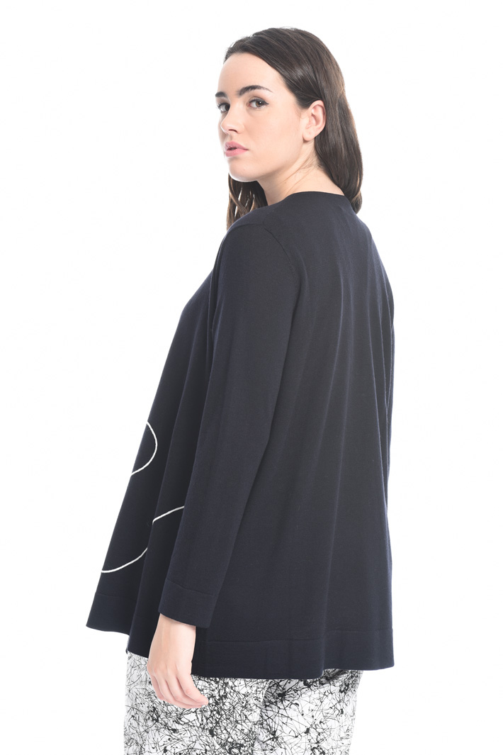 Cardigan in lana con ricamo Intrend Cardigan in lana con ricamo Intrend