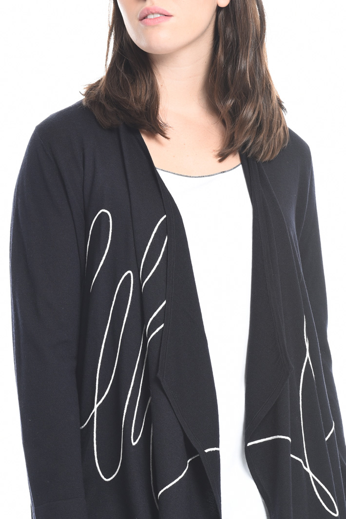 Cardigan in lana con ricamo Intrend Cardigan in lana con ricamo Intrend