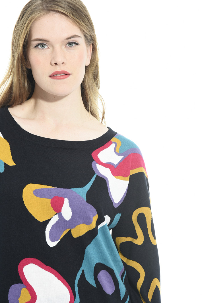 Sweater with floral motif Intrend Sweater with floral motif Intrend