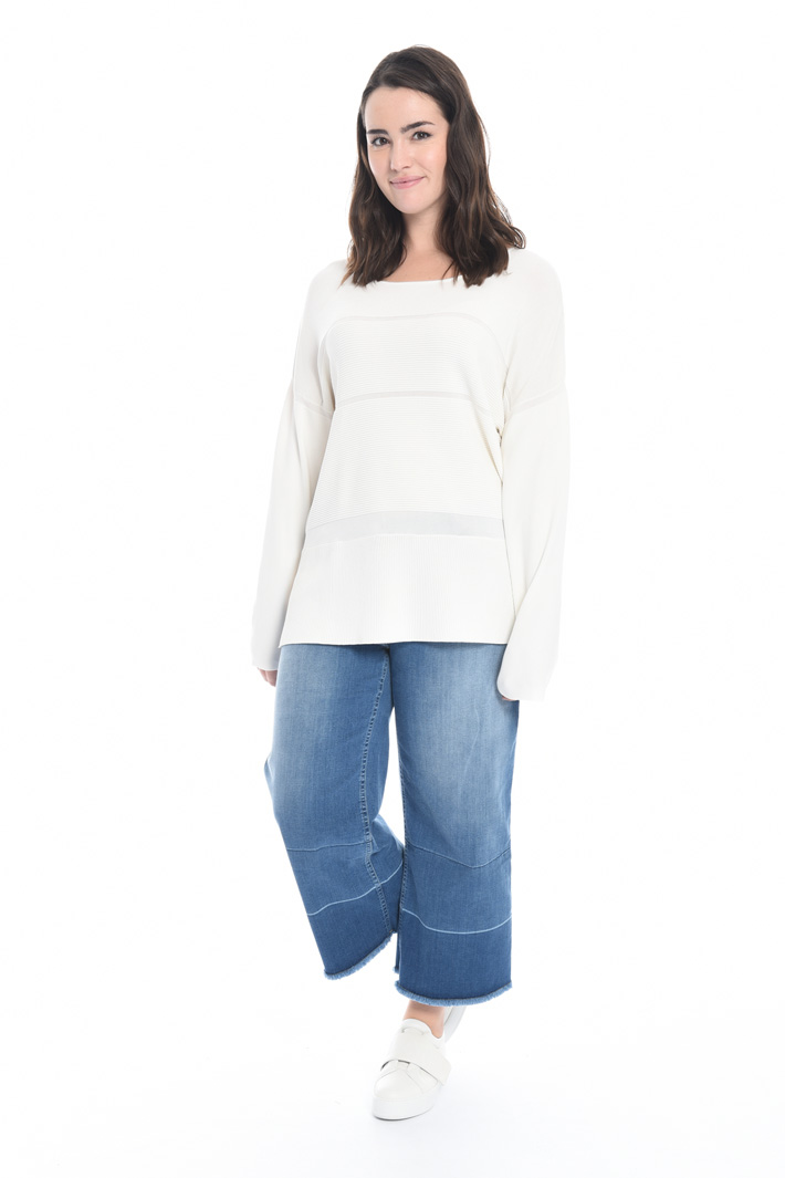 Maglia con inserti a costine Intrend Maglia con inserti a costine Intrend
