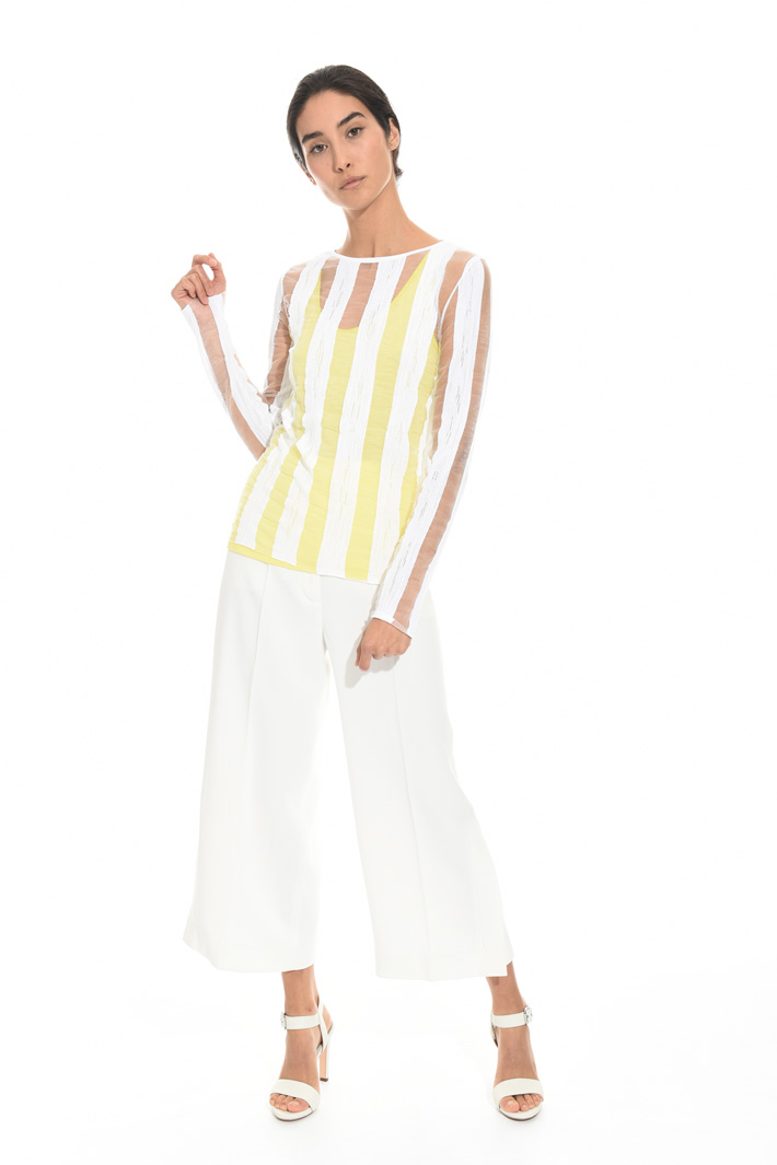 Sheer striped sweater Intrend Sheer striped sweater Intrend