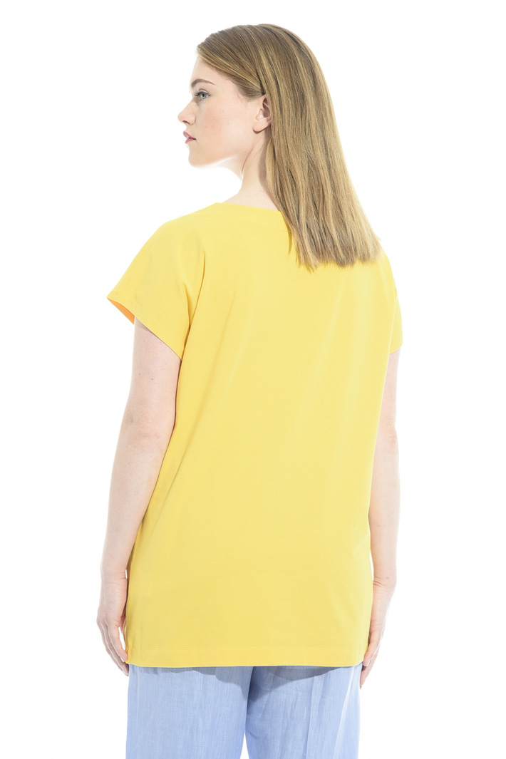 Printed T-shirt with embroidery Intrend Printed T-shirt with embroidery Intrend