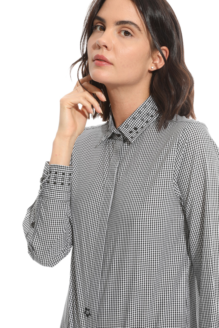 Camicia in popeline tinto filo Intrend Camicia in popeline tinto filo Intrend