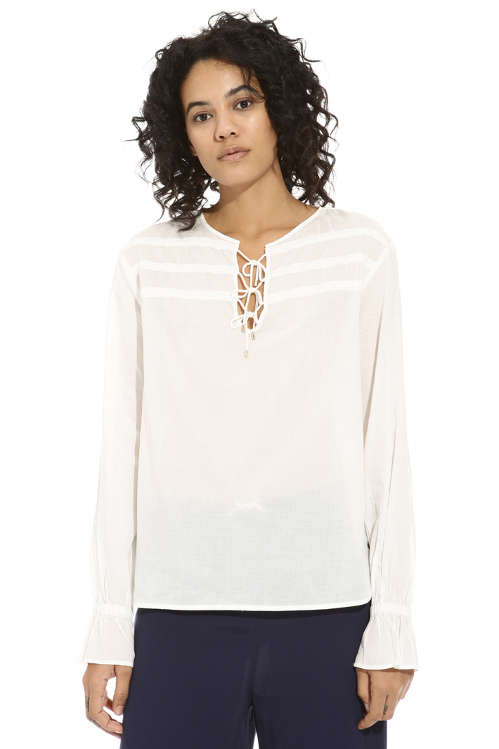 Blusa in voile di cotone Intrend Blusa in voile di cotone Intrend