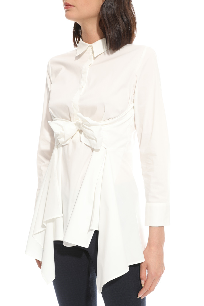 Knotted sash shirt Intrend Knotted sash shirt Intrend