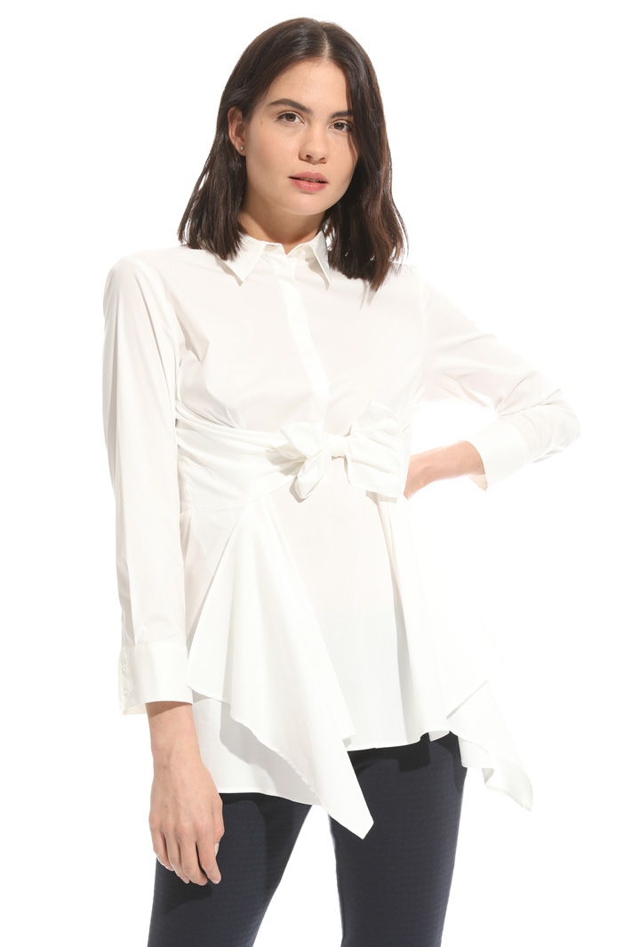 Knotted sash shirt Intrend Knotted sash shirt Intrend