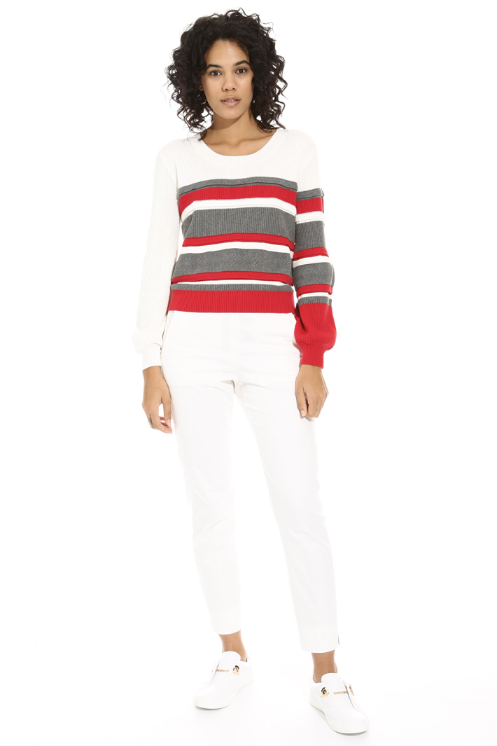 Maglia in cotone a coste Intrend Maglia in cotone a coste Intrend