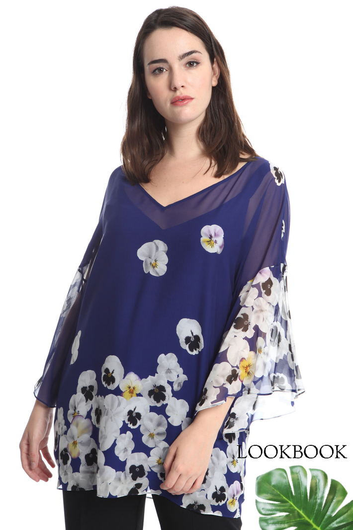Casacca in georgette di seta Intrend Casacca in georgette di seta Intrend