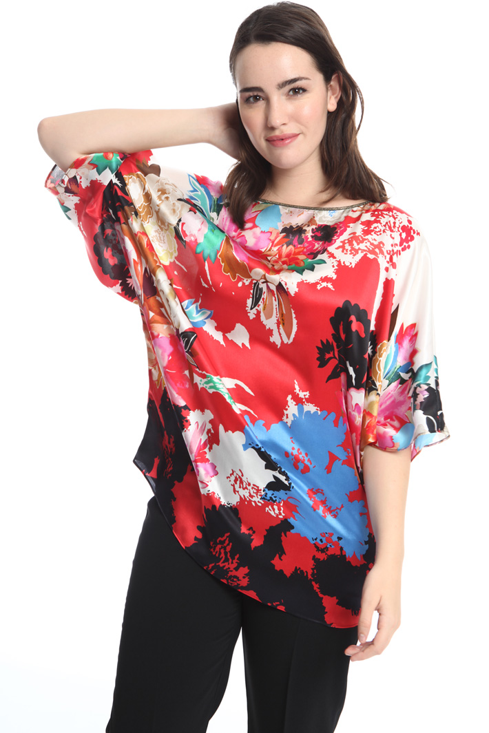 Blusa in raso di seta stampato Intrend Blusa in raso di seta stampato Intrend