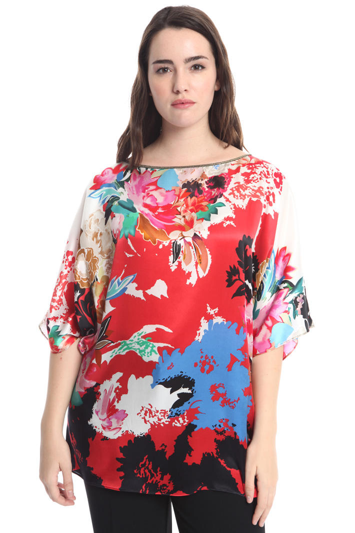 Blusa in raso di seta stampato Intrend Blusa in raso di seta stampato Intrend