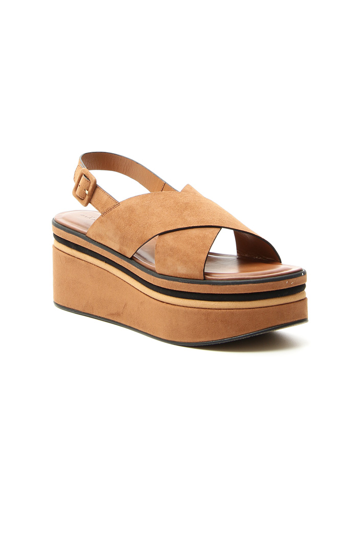 Suede platform sandals Intrend Suede platform sandals Intrend