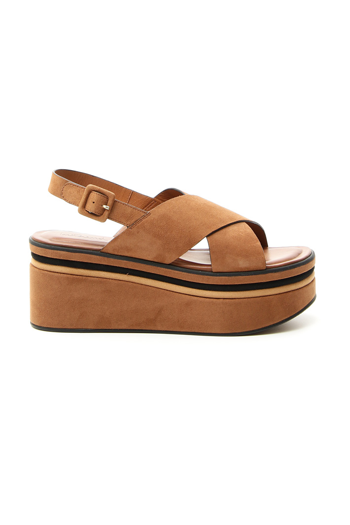 Suede platform sandals Intrend Suede platform sandals Intrend