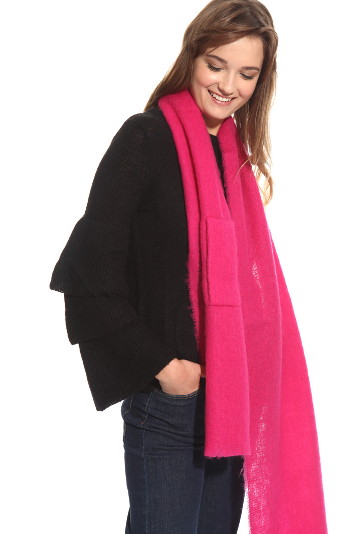 Circle scarf with embroidery Intrend Circle scarf with embroidery Intrend