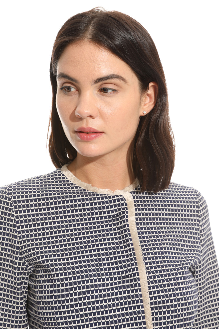 Giacca jacquard con frange Intrend Giacca jacquard con frange Intrend