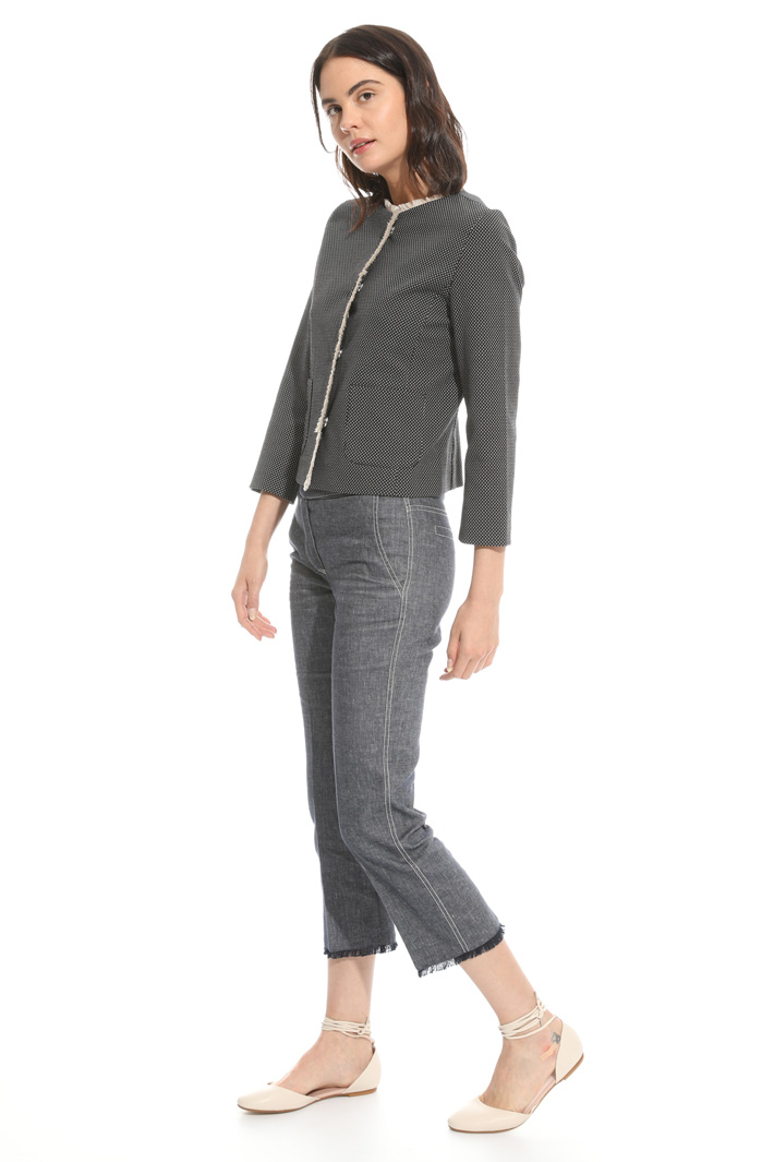 Giacca jacquard con frange Intrend Giacca jacquard con frange Intrend