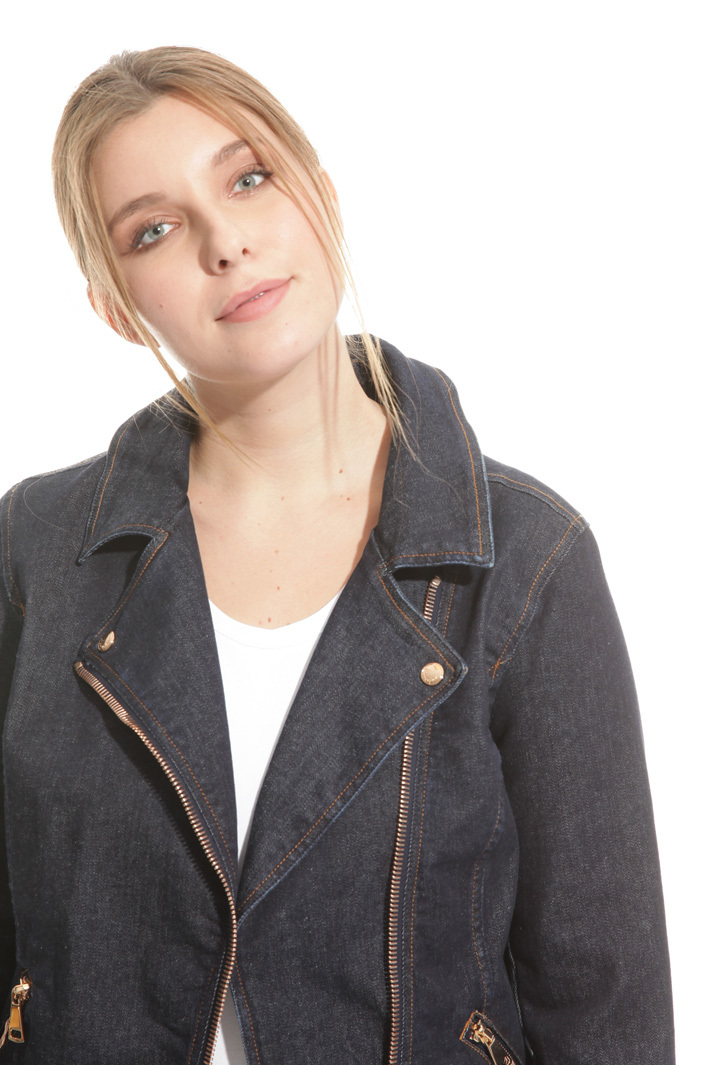 Giacca chiodo in denim Intrend Giacca chiodo in denim Intrend