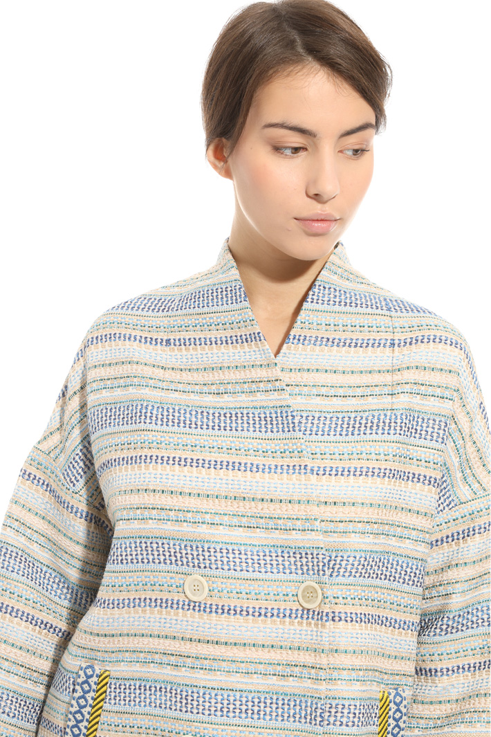 Interwoven fabric topcoat Intrend Interwoven fabric topcoat Intrend