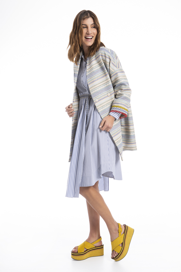 Interwoven fabric topcoat Intrend Interwoven fabric topcoat Intrend