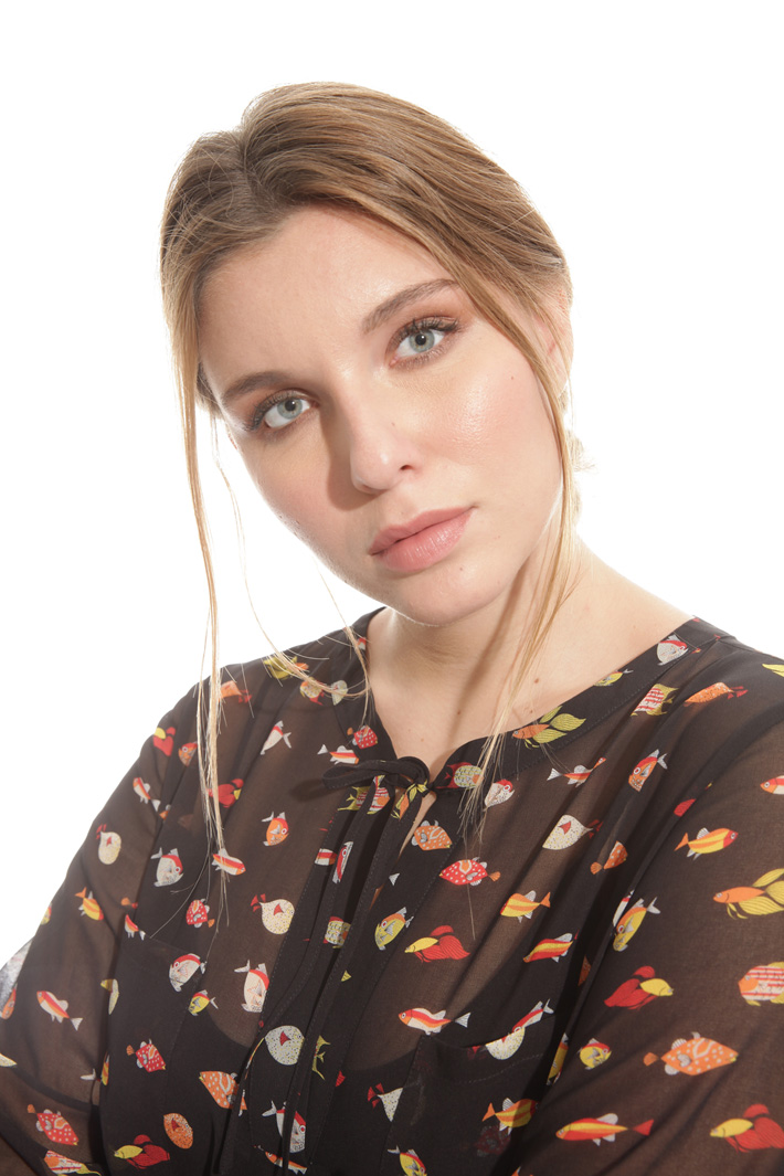 Blusa in georgette stampata Intrend Blusa in georgette stampata Intrend