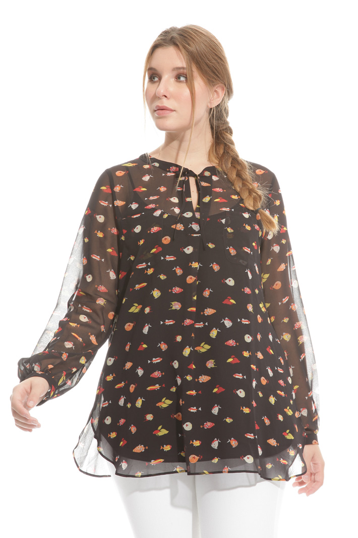 Blusa in georgette stampata Intrend Blusa in georgette stampata Intrend