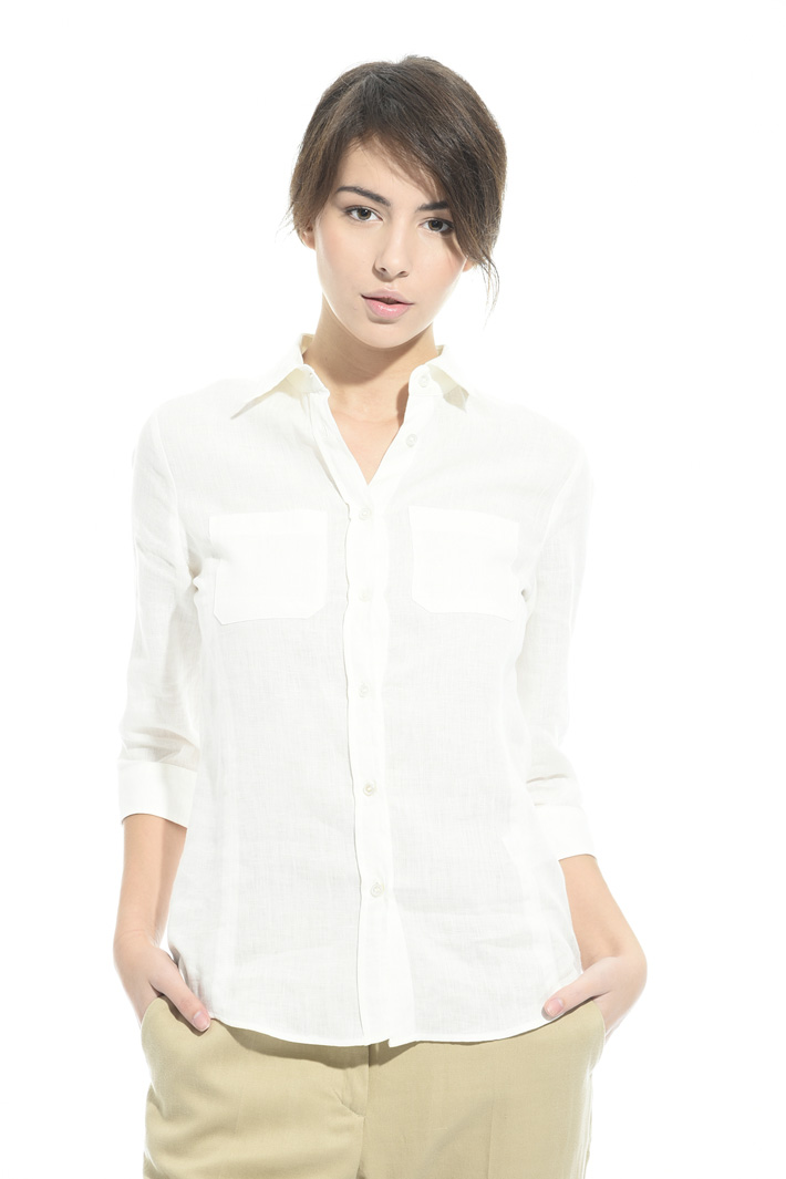 Camicia in lino con taschini Intrend Camicia in lino con taschini Intrend