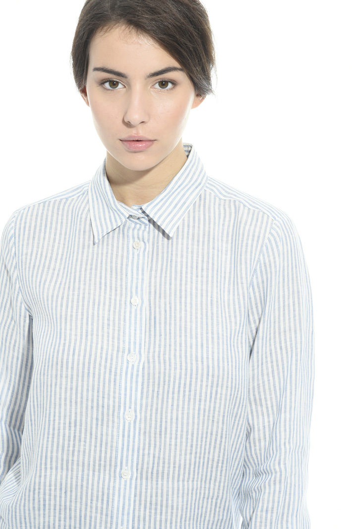 Camicia in lino tinto in filo Intrend Camicia in lino tinto in filo Intrend