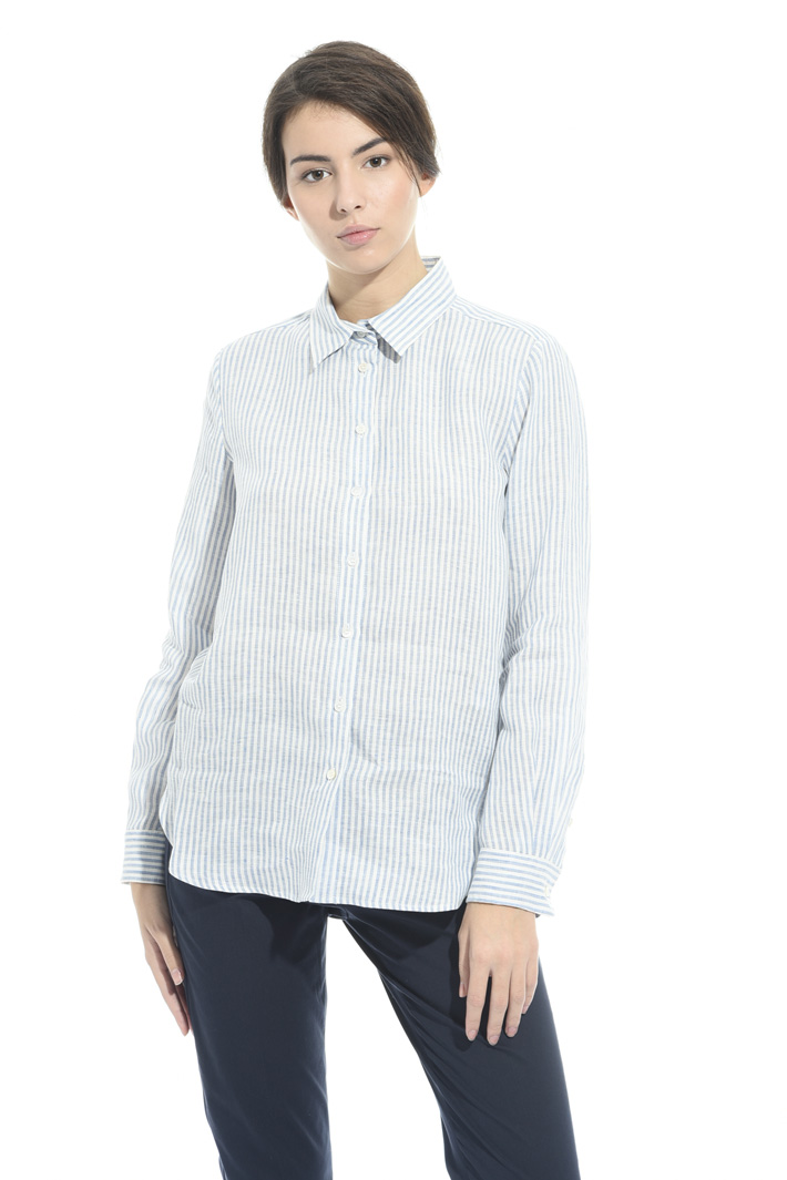 Camicia in lino tinto in filo Intrend Camicia in lino tinto in filo Intrend