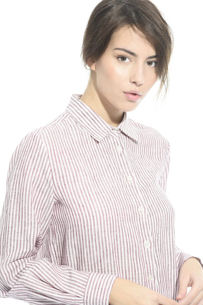 Camicia in lino tinto in filo Intrend Camicia in lino tinto in filo Intrend