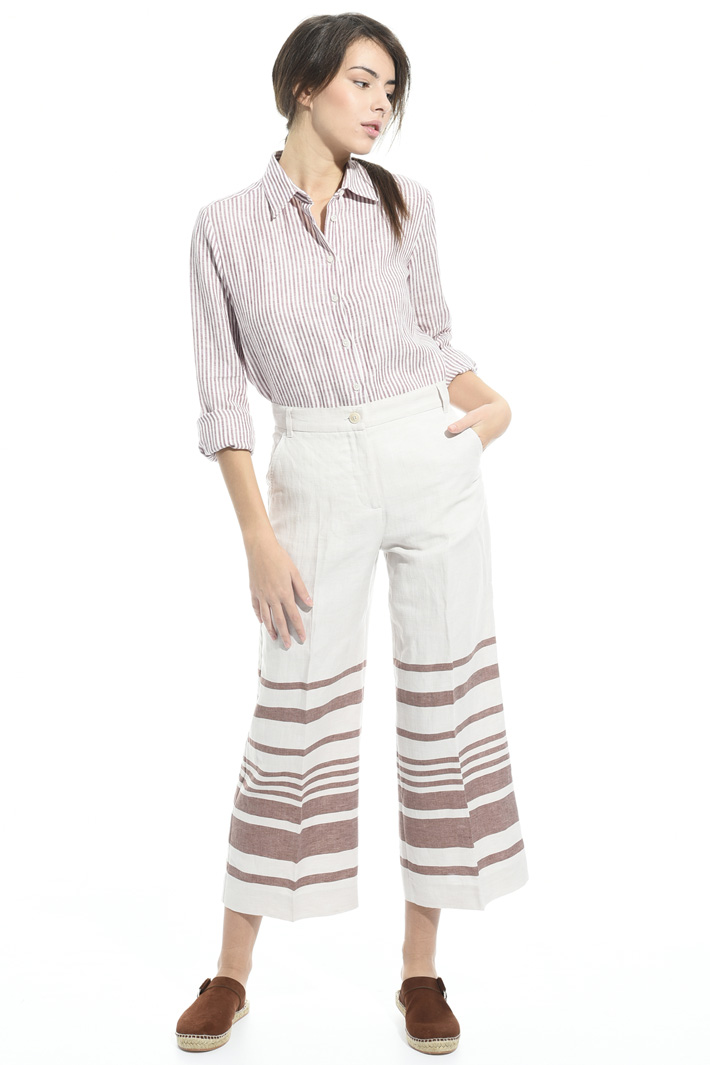 Camicia in lino tinto in filo Intrend Camicia in lino tinto in filo Intrend