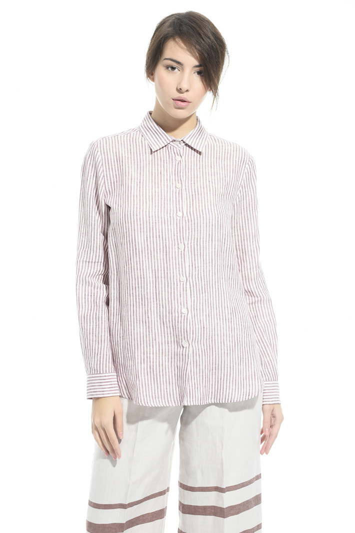 Camicia in lino tinto in filo Intrend Camicia in lino tinto in filo Intrend