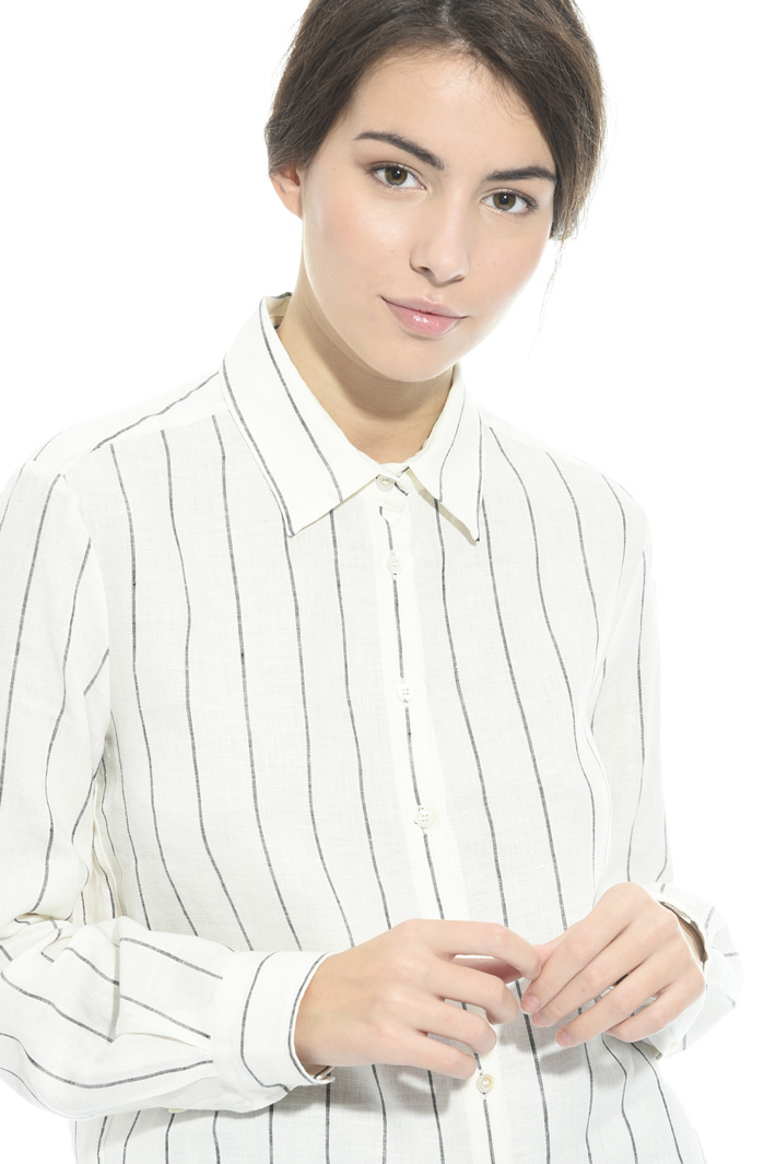 Camicia in lino tinto in filo Intrend Camicia in lino tinto in filo Intrend