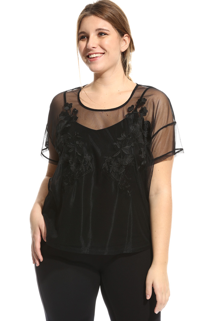 Embroidered tulle tunic Intrend Embroidered tulle tunic Intrend