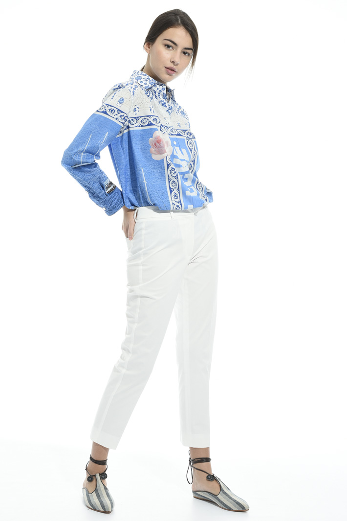 Capri trousers in cotton Intrend Capri trousers in cotton Intrend