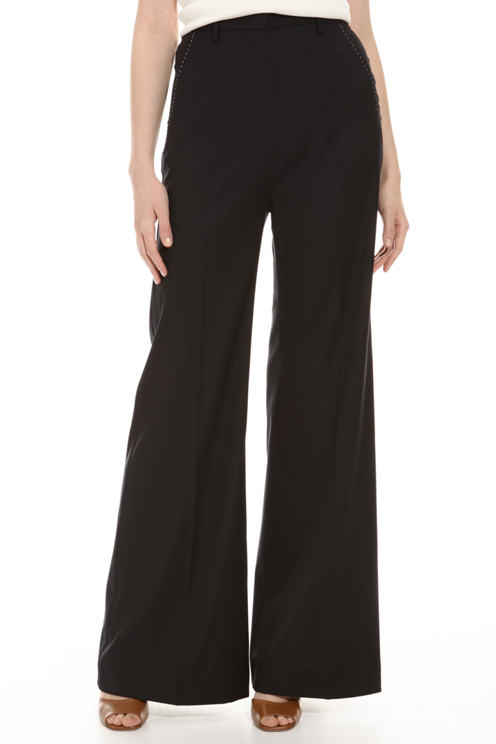 Pantalone palazzo misto lana Intrend Pantalone palazzo misto lana Intrend