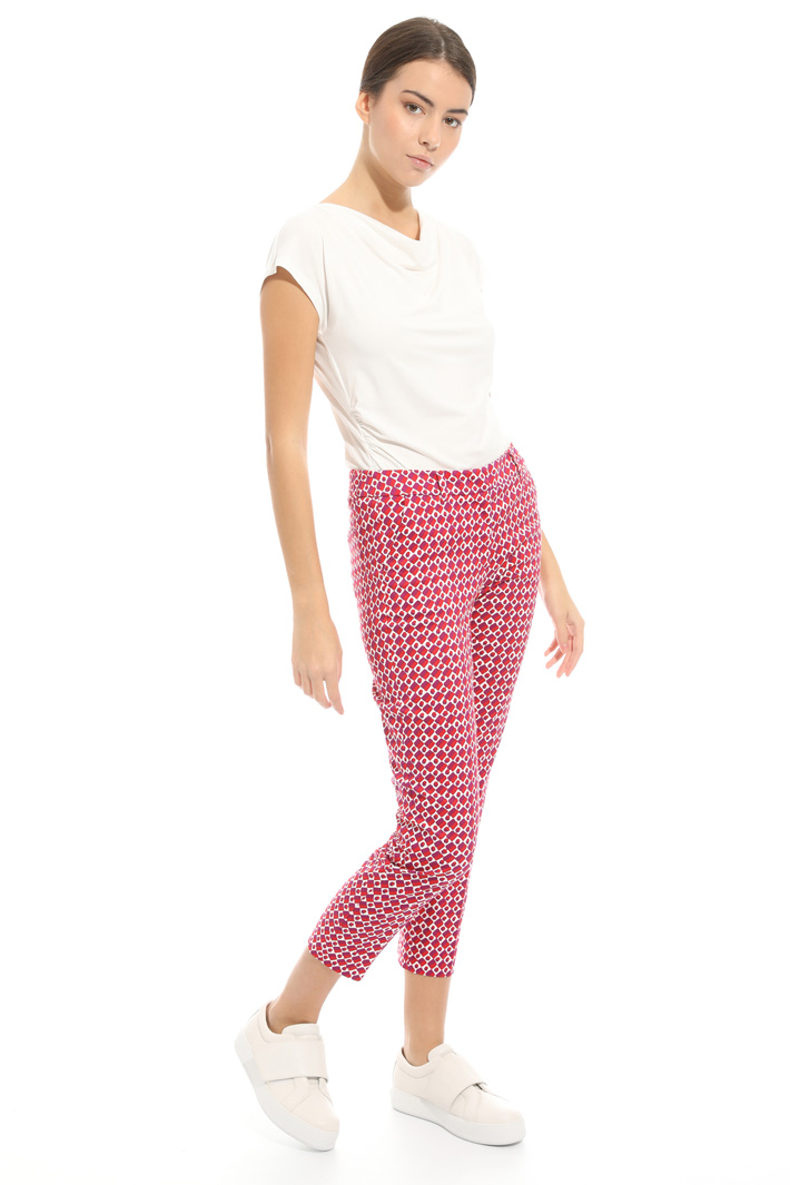 Printed cotton trousers Intrend Printed cotton trousers Intrend