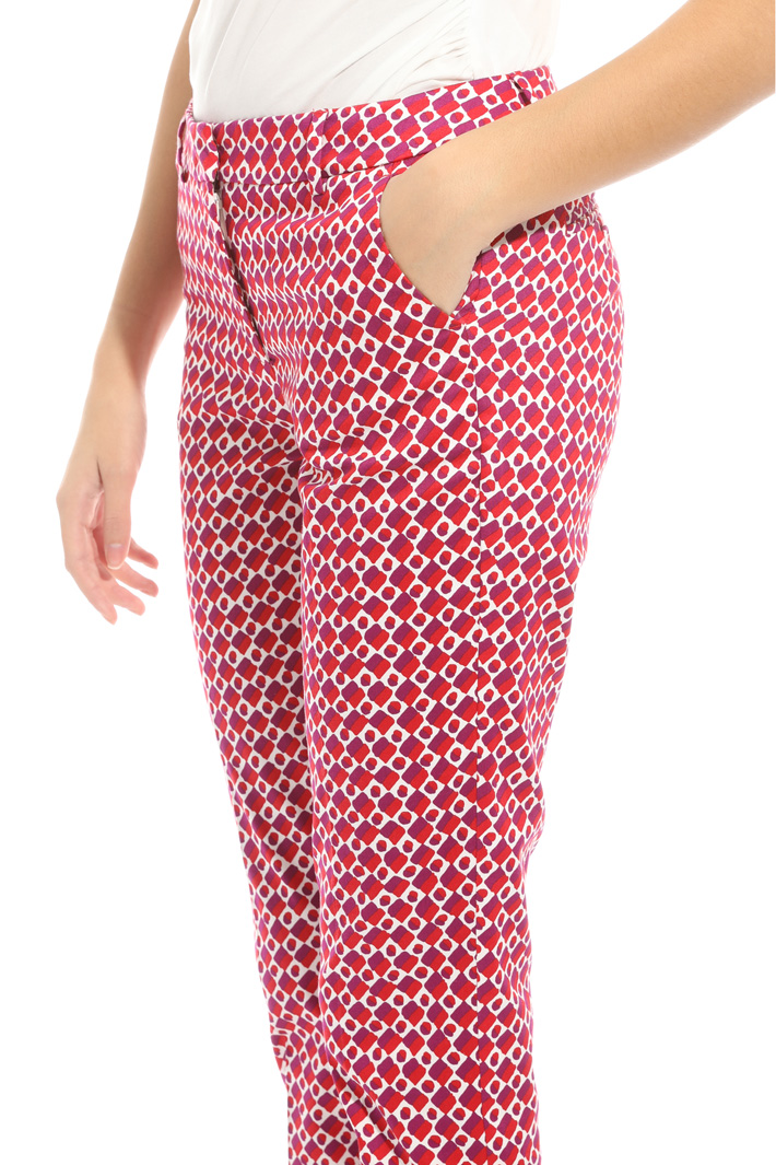 Printed cotton trousers Intrend Printed cotton trousers Intrend