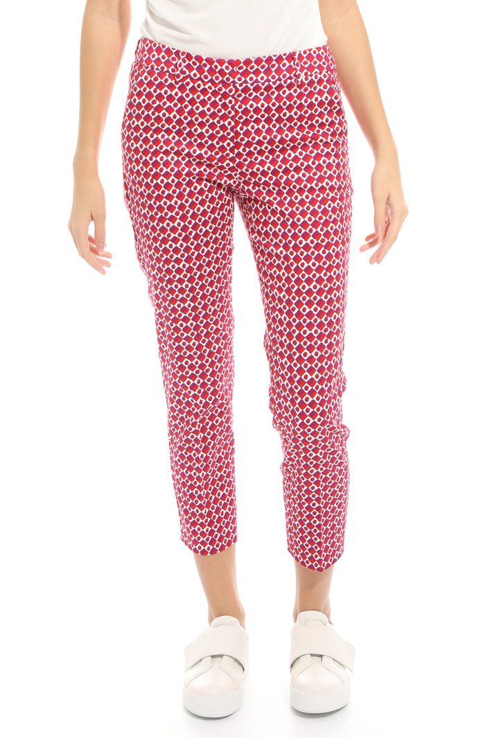 Printed cotton trousers Intrend Printed cotton trousers Intrend