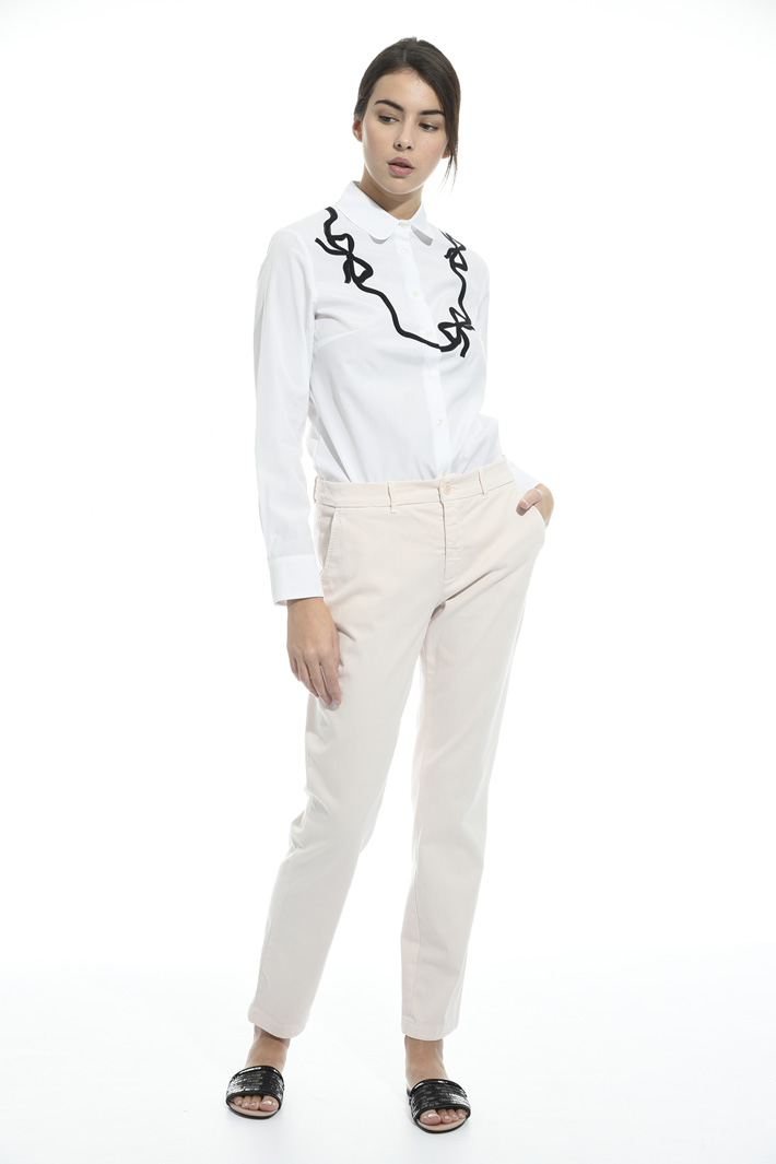 Cotton cigarette trousers Intrend Cotton cigarette trousers Intrend