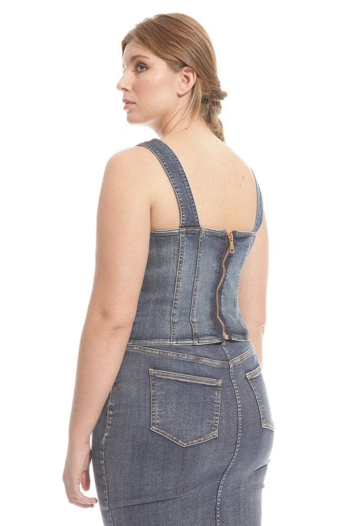 Top corto in denim Intrend Top corto in denim Intrend