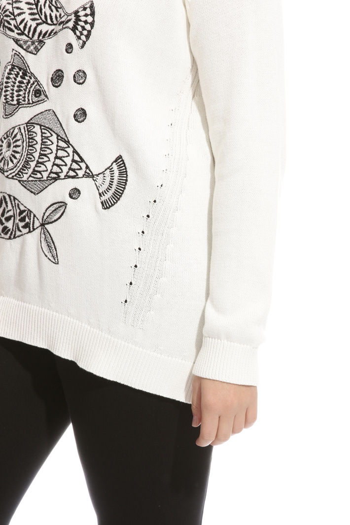 Maglia in cotone con ricamo Intrend Maglia in cotone con ricamo Intrend