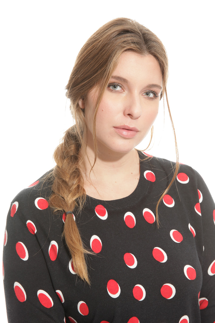 Printed cotton sweater Intrend Printed cotton sweater Intrend