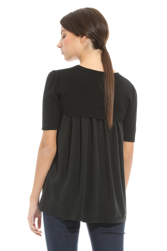 Maglia con pannello in seta Intrend Maglia con pannello in seta Intrend