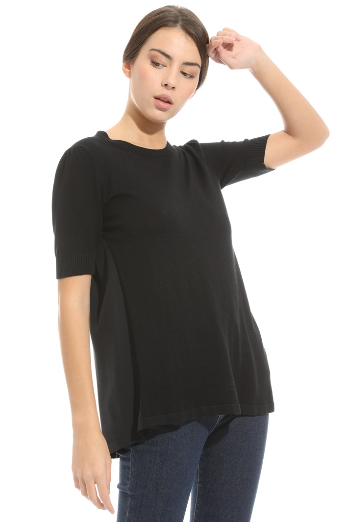 Maglia con pannello in seta Intrend Maglia con pannello in seta Intrend