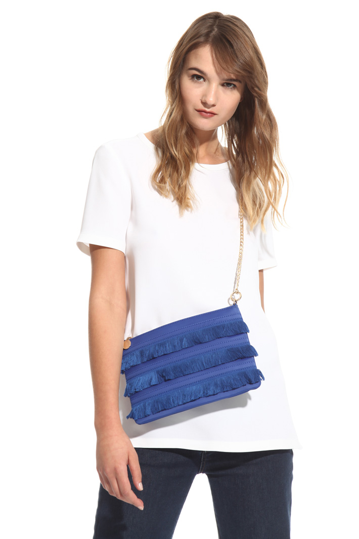 Fringed satin bag Intrend Fringed satin bag Intrend
