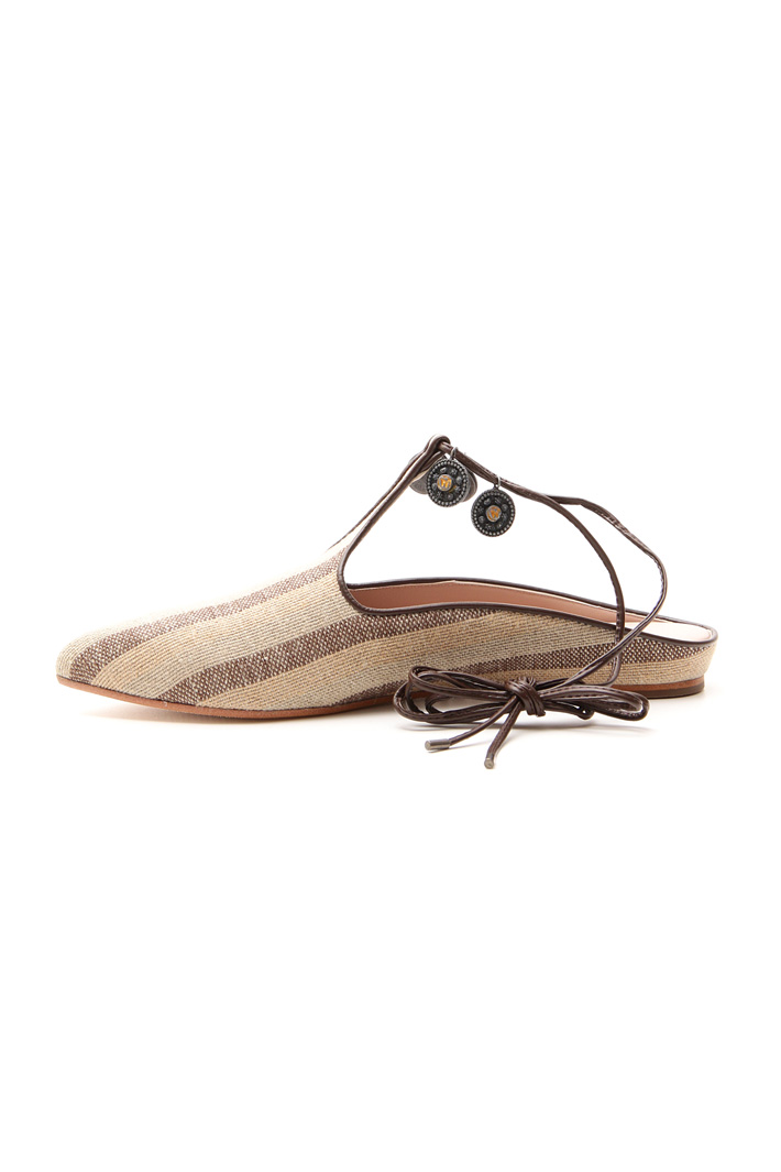 Striped canvas sabot Intrend Striped canvas sabot Intrend