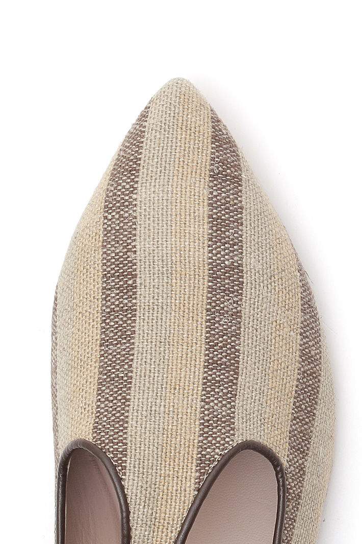 Striped canvas sabot Intrend Striped canvas sabot Intrend