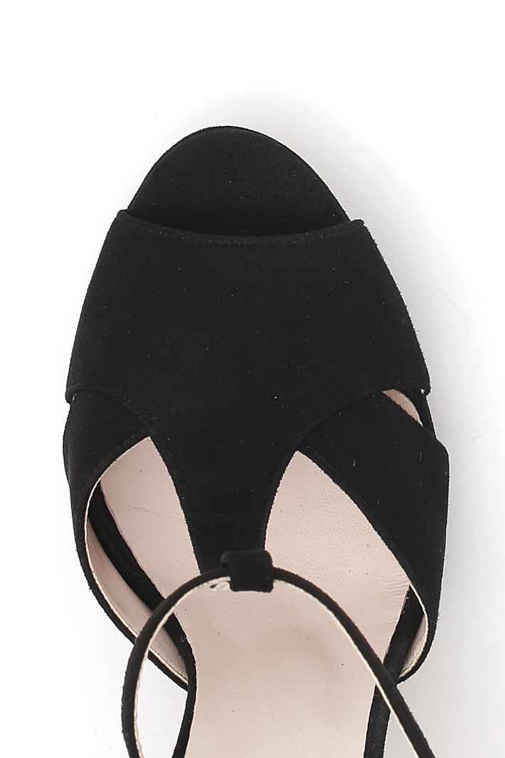 Suede high-heeled sandals Intrend Suede high-heeled sandals Intrend